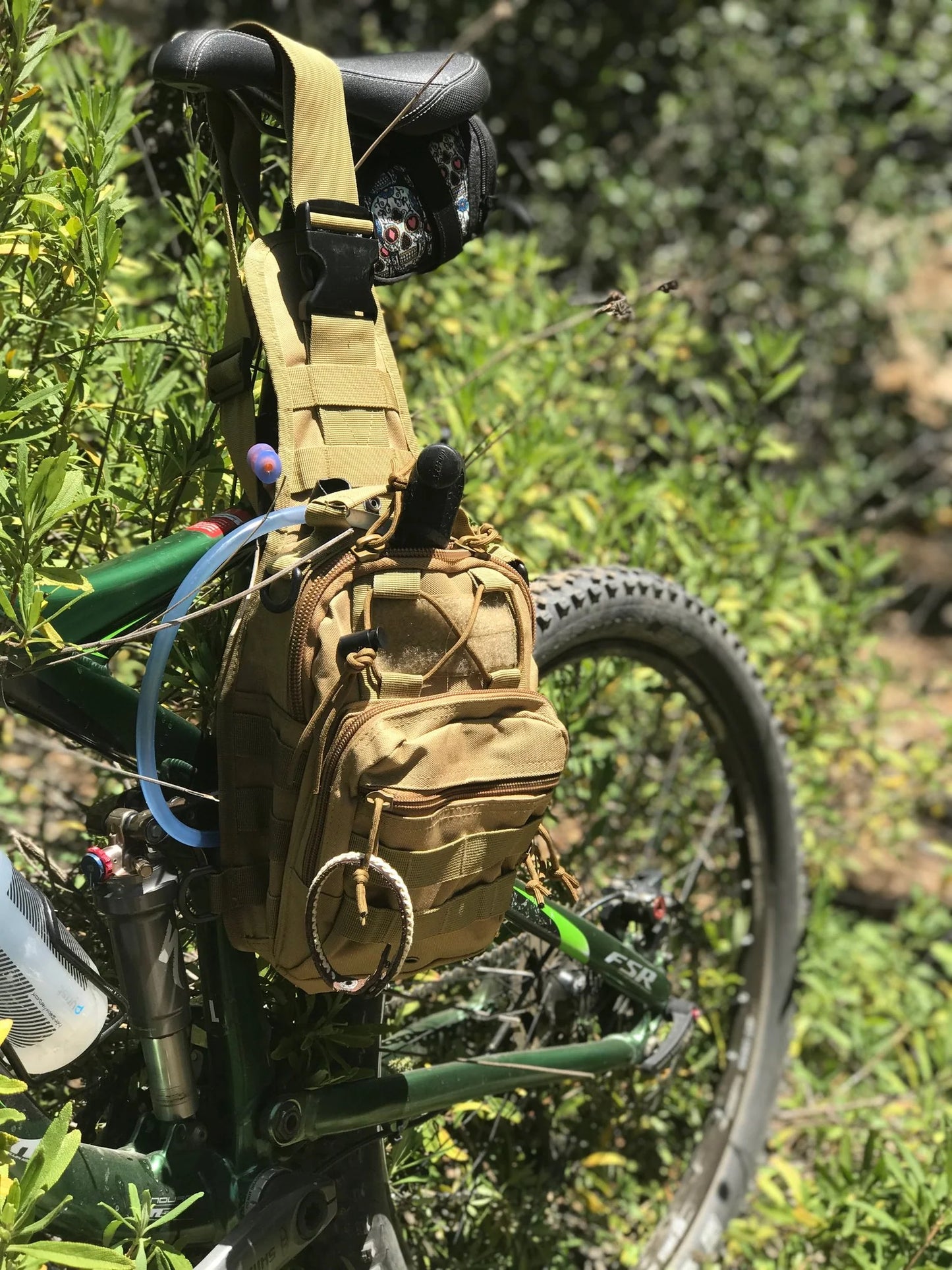 Jupitergear Tactical Military Sling Backpack Shoulder Bag Molle Outdoor Daypack Backpack with Adjustable Strap