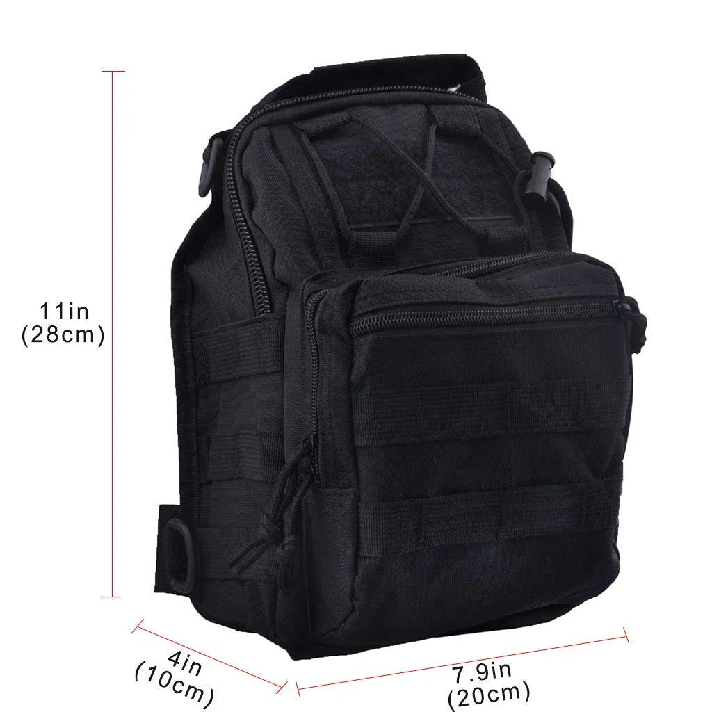 Jupitergear Tactical Military Sling Backpack Shoulder Bag Molle Outdoor Daypack Backpack with Adjustable Strap