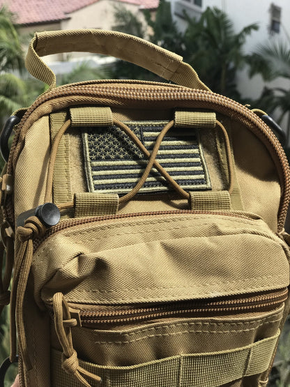 Jupitergear Tactical Military Sling Backpack Shoulder Bag Molle Outdoor Daypack Backpack with Adjustable Strap