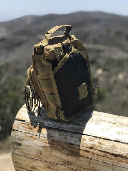 Jupitergear Tactical Military Sling Backpack Shoulder Bag Molle Outdoor Daypack Backpack with Adjustable Strap